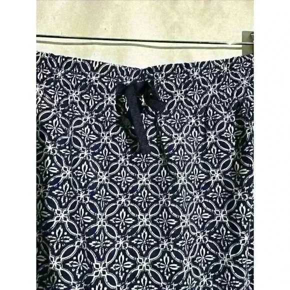 T by Talbots Faux Wrap Skort Size Mp Blue White Medallion Print Pockets - Picture 2 of 8
